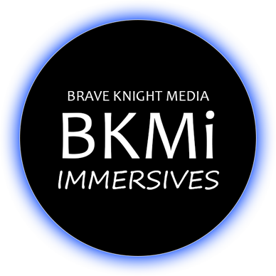 BKMi Logo is a black circle with an electric glow